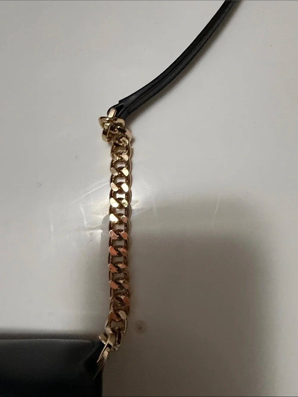 Michael Kors Black Leather Scallop-Flap Crossbody with Gold Hardware